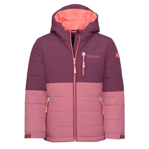 Picture of Trollkids Hemsedal XT Snow Jacket Kids - Deep Ruby/Frozen Berry