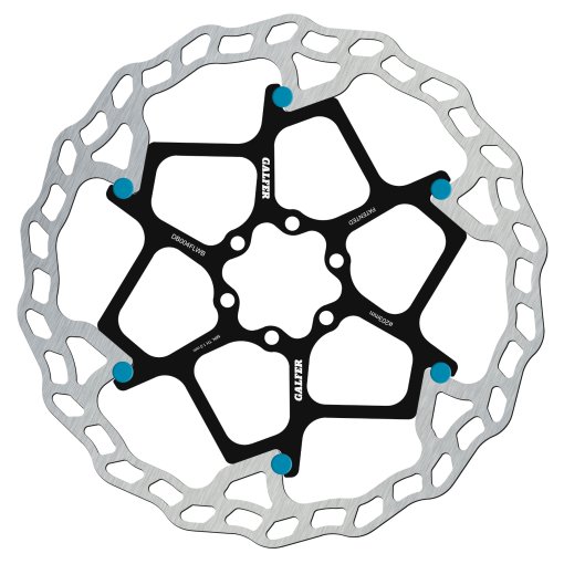 Foto de Galfer Disco de Freno - Wave - MTB | Floating | 6 Agujeros - 203 mm | azul