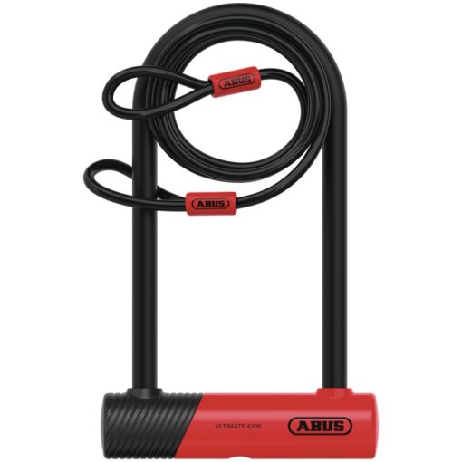 Photo produit de ABUS Antivol u - Ultimate 420K/170HB230 + Support USH + Câble avec Boucles Cobra 10/120 - noir/rouge