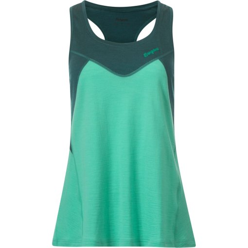 Foto de Bergans Camiseta de Tirantes Mujer - Tind Wool - light malachite green/malachite green