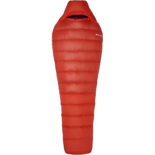 Photo produit de Marmot Sac de Couchage en Duv - Mad River 40 Short - Fermeture éclair à gauche - red sun/blackberry