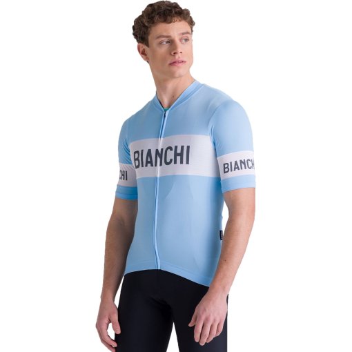 Produktbild von Santini Bianchi Retro Kurzarmtrikot Herren BI94075CRETRO - sky blue AZ