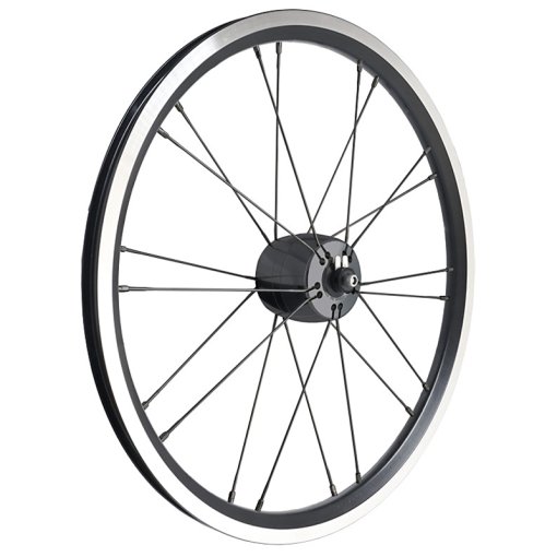Billede af SON Forhjul – XS-navdynamo - 16" | Brompton | Clincher - 8x74mm - 20 huller – sort