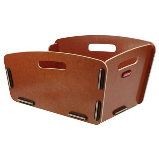 Produktbild von KLICKfix Radkiste 2 KorbKlip 0327NK Holz-Fahrradkorb - 15L - natura