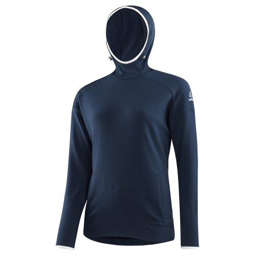 Productfoto van Löffler Merino-Fleece Hoodie Dames - donkerblauw 495