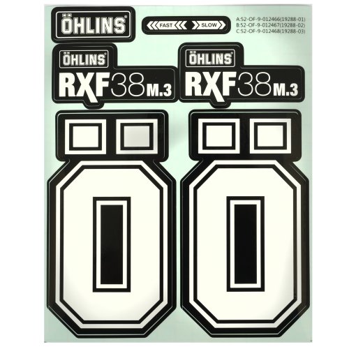 Productfoto van ÖHLINS RXF38 M.3 Sticker Kit - wit