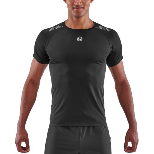 Productfoto van SKINS 3-Series Shirt met Korte Mouwen Heren - Zwart