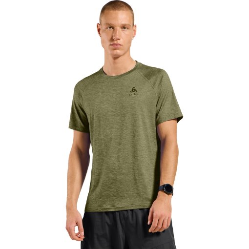 Picture of Odlo X-Alp Performance Wool 115 Trail Running T-Shirt Men - guacamole melange