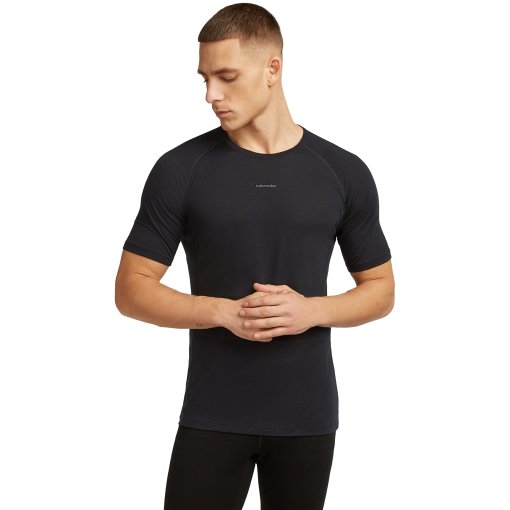Produktbild von Icebreaker Merino 125 ZoneKnit™ Crewe Thermo-T-Shirt Herren - Schwarz