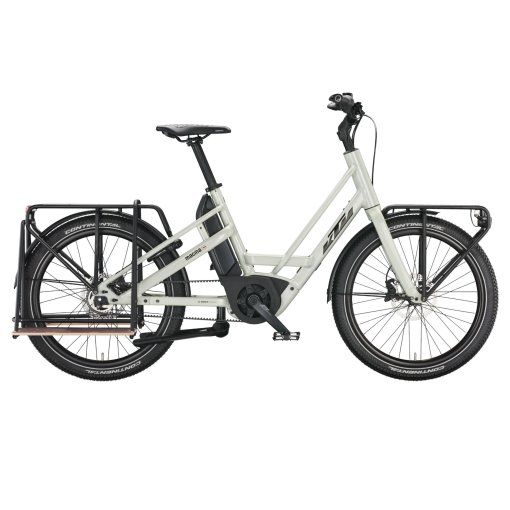 Picture of KTM MACINA MULTI URBAN UNI - 24&quot; Electric Cargo Bike - 2022 - dew silver (black+orange)
