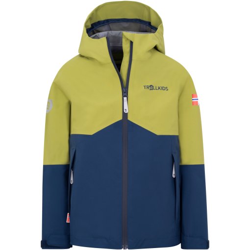 Productfoto van Trollkids Gjende Jas Kinderen - Kiwi/Mystic Blue
