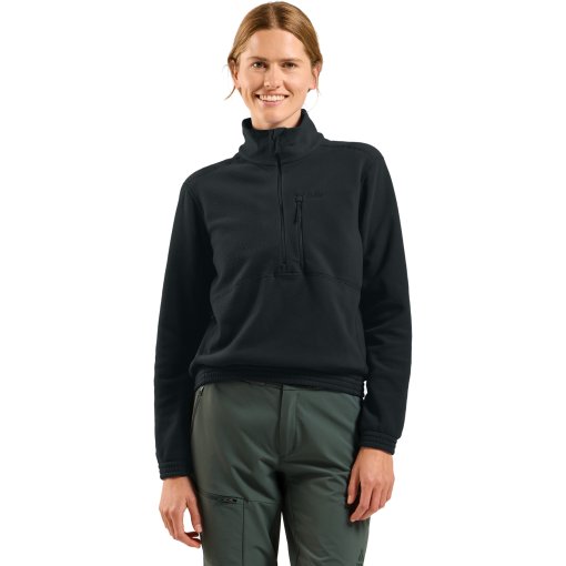 Foto de Odlo Mid Layer Mujer - Essentials Classic Fleece Half-Zip Multisport - negro