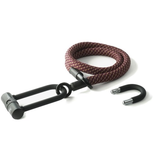 Foto de tex–lock Candado Cable - eyelet incl. U/X-Lock - 120 cm - chateau red