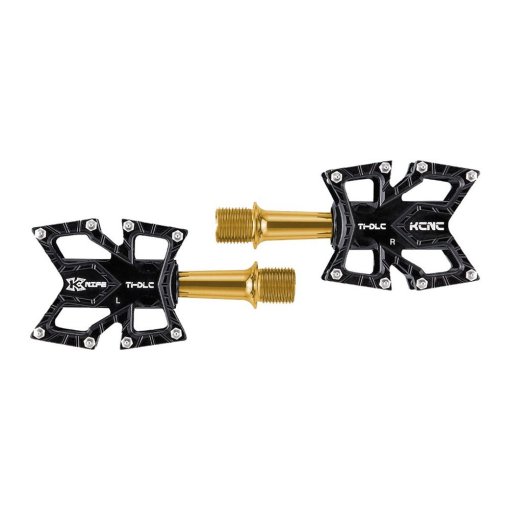KCNC Slim Road Kyrex Platform Pedal with Titanium Axle - black