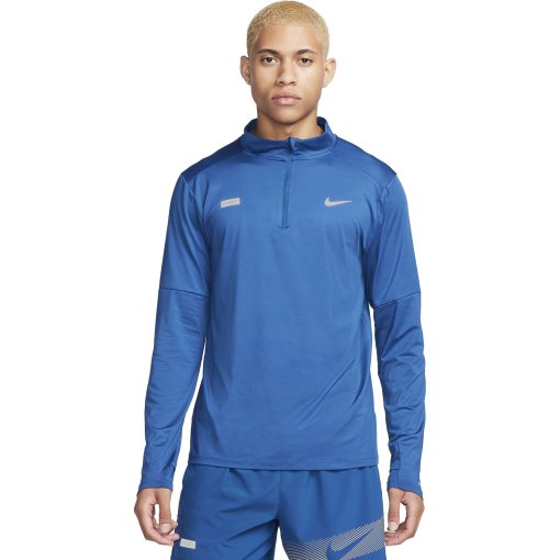 Photo produit de Nike T-Shirt Manches Longues Homme - Flash Dri-FIT 1/2-Zip - court blue FB8556-476