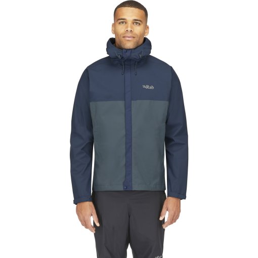 Foto de Rab Chaqueta de lluvia Hombre - Downpour Eco - tempest blue/orion blue