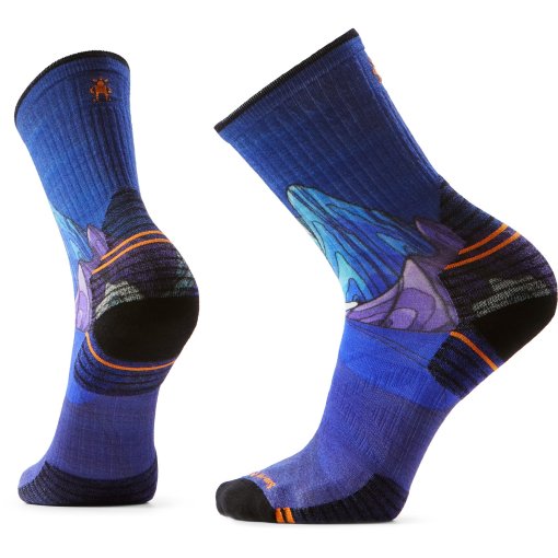 Produktbild von SmartWool Targeted Cushion Mountain Myth Print Crew Wandersocken - 092 deep navy