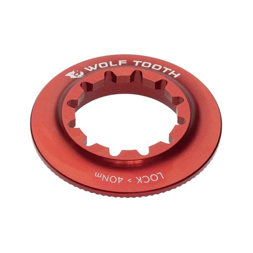 Foto de Wolf Tooth Centerlock Lockring - Estriado Interior - rojo
