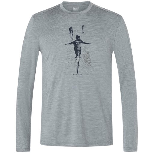 Image of SUPER.NATURAL Freedom On Wheels Longsleeve Men - Cashmere Grey Melange/Various