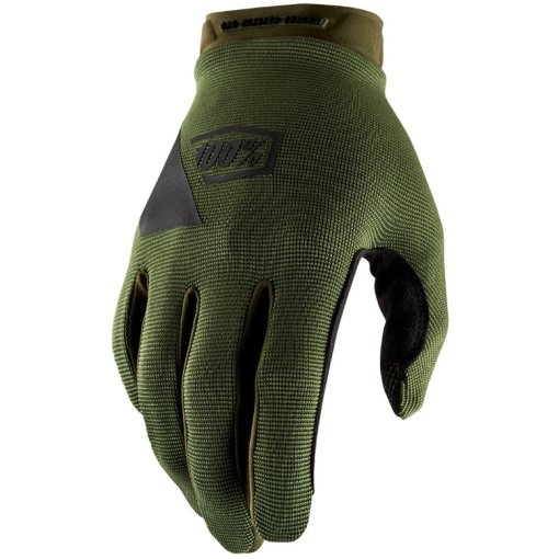 Foto de 100% Guantes Ciclismo Hombre - Ridecamp - army green/negro