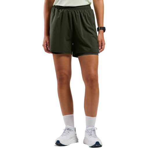 Picture of Odlo Essentials 4-Inch 2-In-1 Running Shorts 2.0 Women - deep depths - black