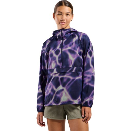 Foto de Odlo Chaqueta Anorak con Capucha Running Mujer - Zeroweight Print - afterparty