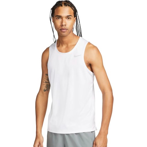 Produktbild von Nike Dri-FIT Miler Lauf-Tanktop für Herren - white/reflective silver DV9321-100