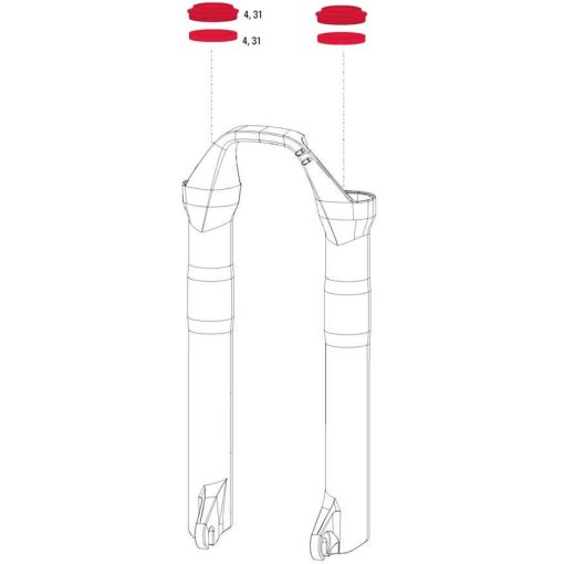 Immagine prodotto da RockShox Seal / Wiper Kit for Reba A1-A4 / SID A1-A3 - 32mm Stanchions - 11.4018.028.001