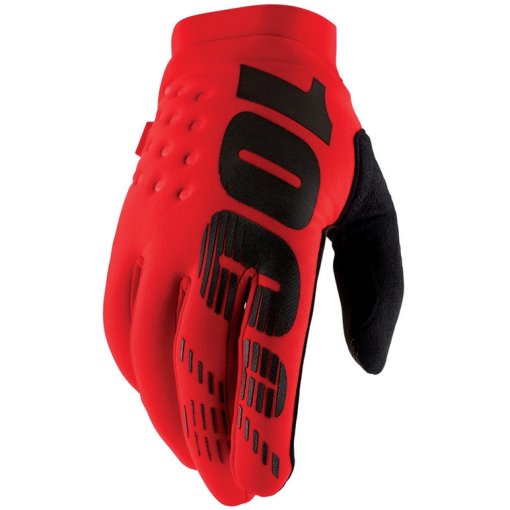 Foto de 100% Guantes Ciclismo Softshell Hombre - Brisker Cold Weather - rojo