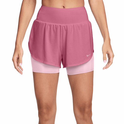 Picture of Nike Flow Dri-FIT 2-in-1 Running Shorts Women - peony/pink foam/reflective silver IF7518-641