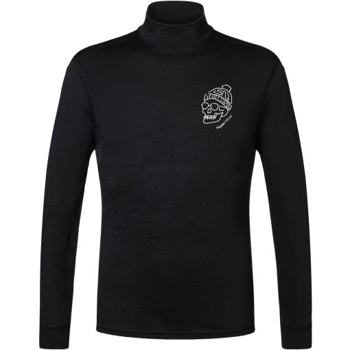 Picture of SUPER.NATURAL Tundra175 Frosty Turtle Neck Men - Jet Black/Fresh White