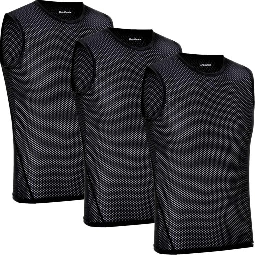 Foto de GripGrab Camiseta Interior sin Mangas Hombre - Ultralight Mesh - Pack de 3 - Negro