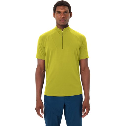 Photo produit de Vaude T-Shirt Manches Courtes Homme - Adlux Half-Zip - light leaf