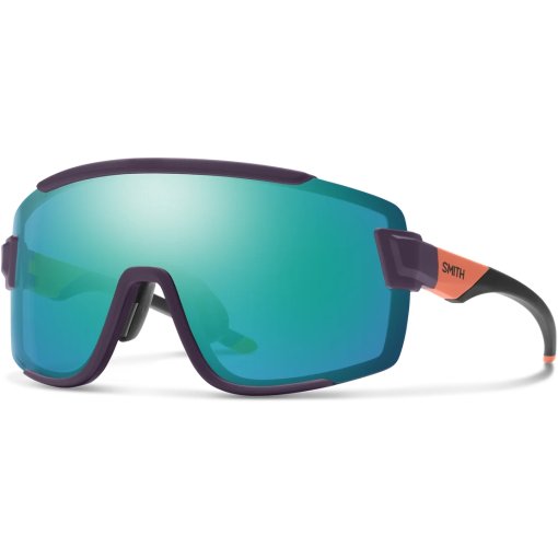 Picture of Smith Wildcat ChromaPop Glasses - Matte Purple - Cinder - Hi Viz / Opal Mirror + Clear