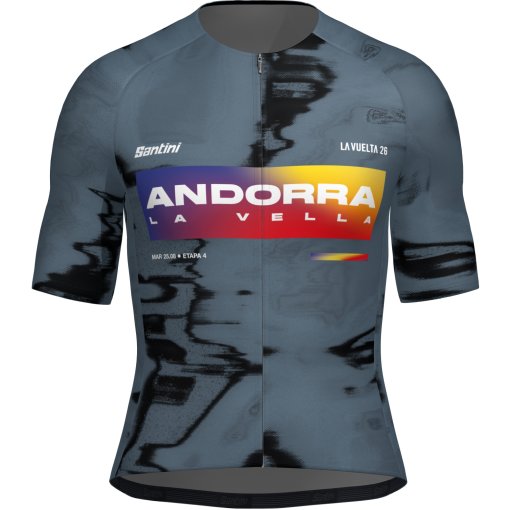 Photo produit de Santini La Vuelta Andorra Maillot à manches courtes pour hommes RE97175C26LVANDR - grigio asfalto GR