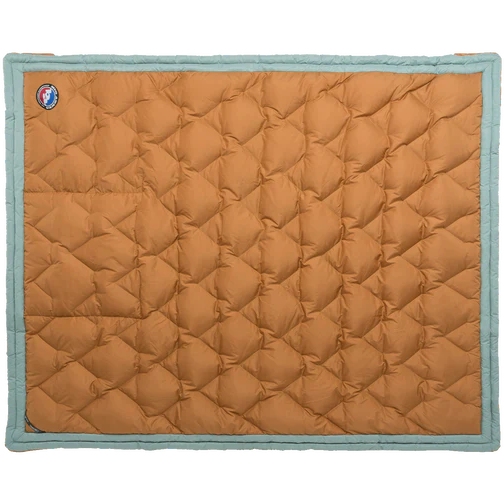 Image of Big Agnes Camp Quillow Pillow | Blanket - blue surf/brown sugar