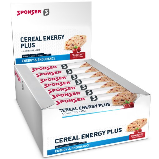 Foto de SPONSER Barrita con Magnesio y L-Carnitina - Cereal Energy Plus - 15x40g