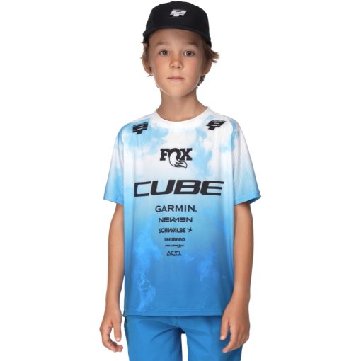 Foto de CUBE Maillot de Manga Corta Niño - MTB ROOKIE X Actionteam - topas blue
