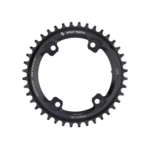 Immagine prodotto da Wolf Tooth Corona per Shimano GRX | 110 BCD Asymmetric | 4-Arm | Drop Stop ST - nero