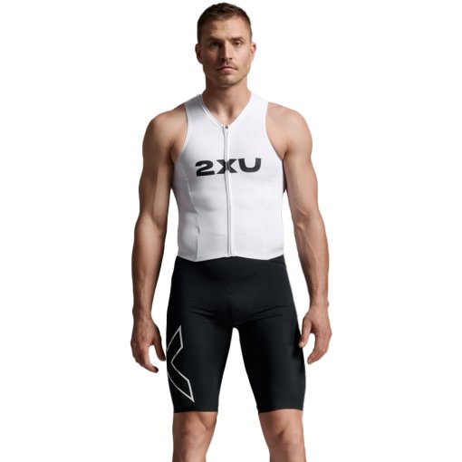 Productfoto van 2XU Light Speed React Zonder Mouwen Trisuit Heren - black/white