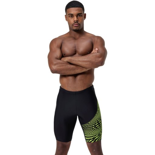 Produktbild von Speedo Medley Logo Jammer Herren - black/hyper yellow