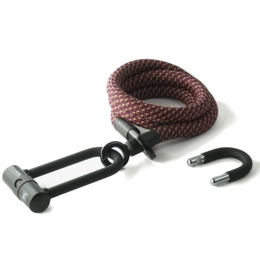 Foto de tex–lock Candado Cable - eyelet incl. U/X-Lock - 160 cm - chateau red