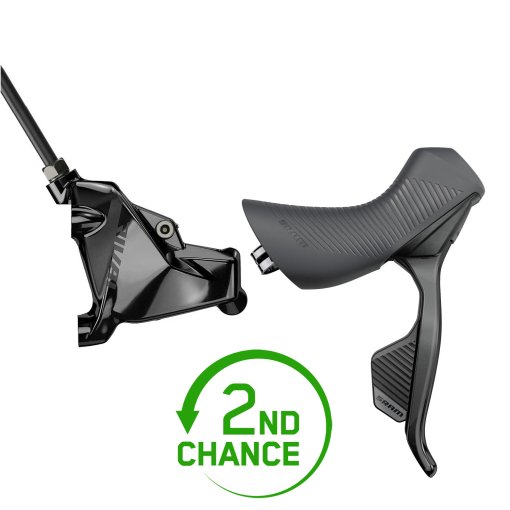 Produktbild von SRAM Rival eTap AXS HRD Brems-/Schalthebel + Hydraulische Scheibenbremse - Flat Mount - rechts | hinten | 2x12-fach - black - gekürzt auf 1300mm - B-Ware