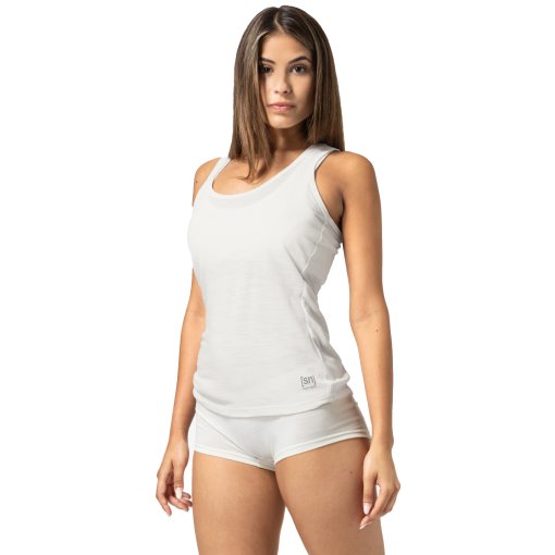 Photo produit de SUPER.NATURAL Maillot de Corps sans Manches Femme - Sierra140 - Fresh White