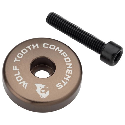 Produktbild von Wolf Tooth Ultralight Ahead Kappe mit integriertem 5mm Spacer - espresso