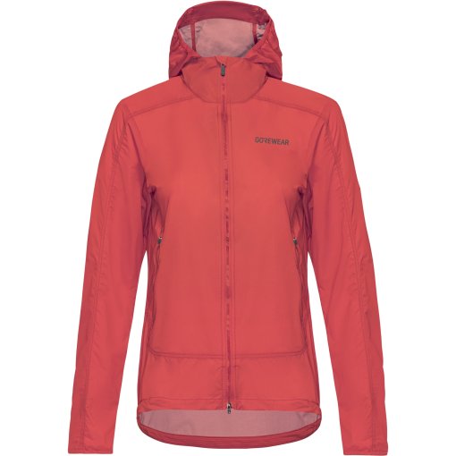 Productfoto van GOREWEAR FERNFLOW Windbreaker met Capuchon Dames - coral red DI00