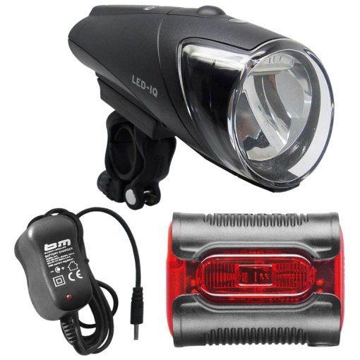 Produktbild von Busch + Müller IXON IQ Premium Frontleuchte + IXBACK Senso Rückleuchte - 1922QMLA/382 - schwarz