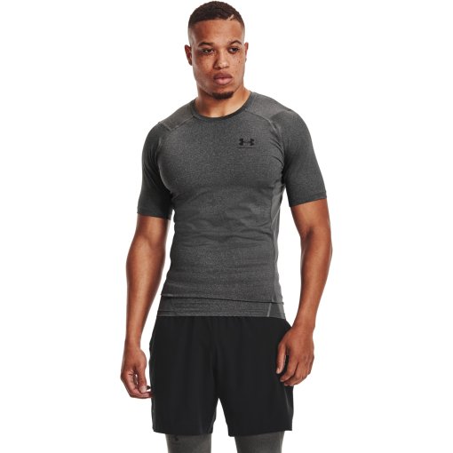 Foto de Under Armour Camiseta de manga corta Hombre - HeatGear® Armour - Carbon Heather/Negro