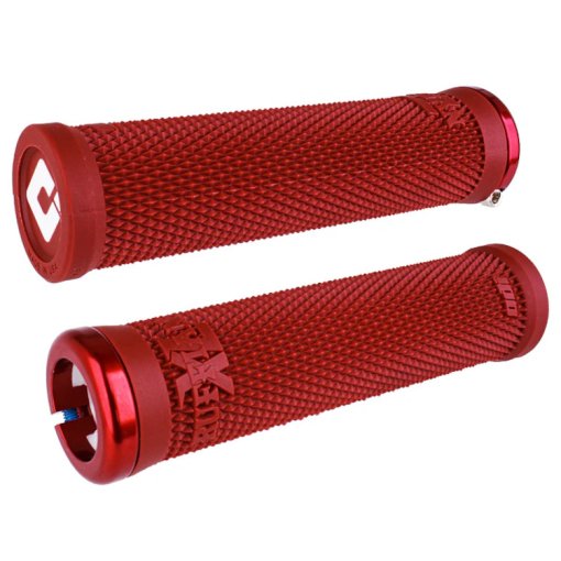 Immagine prodotto da ODI Manopole di Manubrio - Ruffian XL - BMX | Lock-On V2.1 | 135mm - rosso