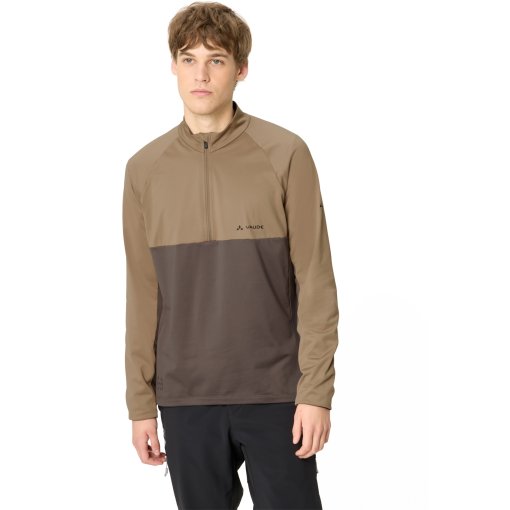 Photo produit de Vaude T-Shirt Manches Longues Homme - Qimsa Halfzip - oat